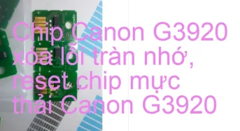 Chip Canon G3920 xóa lỗi tràn nhớ, nhấp nháy đèn
