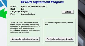 Phần Mềm Epson B42 Adjustment Program