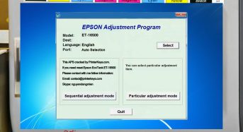 Phần Mềm Epson ET-16500 Adjustment Program