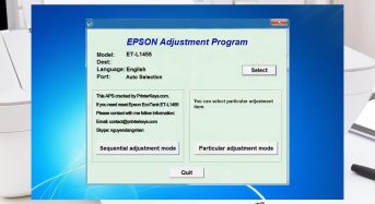 Phần Mềm Epson ET-L1455 Adjustment Program