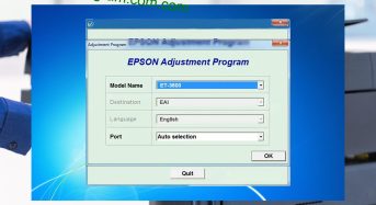 Phần Mềm Epson ET-3600 Adjustment Program