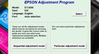 Phần Mềm Epson Et-2550 Adjustment Program