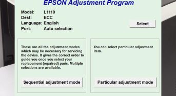 Phần Mềm Epson L1110 Adjustment Program