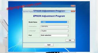 Phần Mềm Epson L1800 Adjustment Program