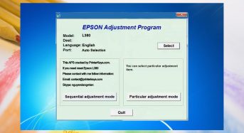Phần Mềm Epson L380 Adjustment Program