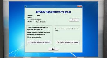 Phần Mềm Epson L383 Adjustment Program
