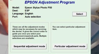 Phần Mềm Epson P50 Adjustment Program