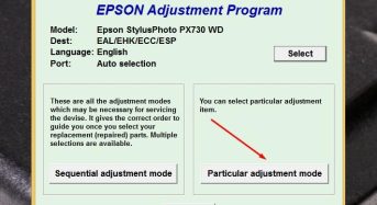 Phần Mềm Epson PX 730 Adjustment Program