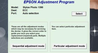Phần Mềm Epson SP 1390 Adjustment Program