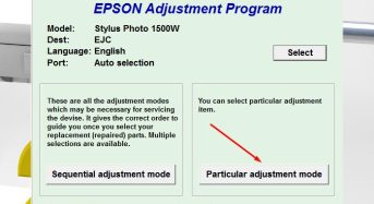 Phần Mềm Epson SP 1500W Adjustment Program