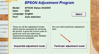 Phần Mềm Epson SX 430 Adjustment Program