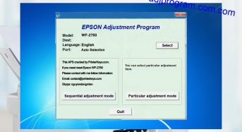 Phần Mềm Epson WF-2750 Adjustment Program