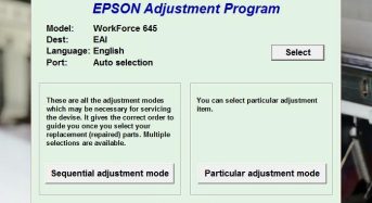 Phần Mềm Epson WF 645 Adjustment Program