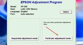 Phần Mềm Epson XP 200 Adjustment Program