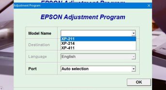 Phần Mềm Epson XP 214 Adjustment Program