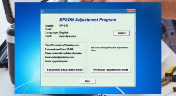 Phần Mềm Epson XP-242 Adjustment Program
