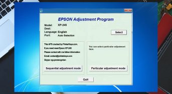 Phần Mềm Epson XP-245 Adjustment Program