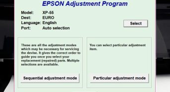 Phần Mềm Epson XP-55 Adjustment Program