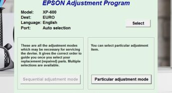 Phần Mềm Epson XP 600 Adjustment Program