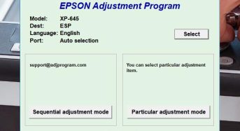 Phần Mềm Epson XP 645 Adjustment Program