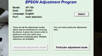 Phần Mềm Epson XP 750 Adjustment Program