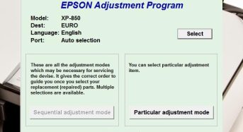 Phần Mềm Epson XP 850 Adjustment Program