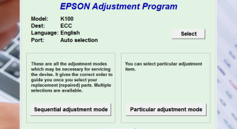 Phần Mềm Epson K100 Adjustment Program