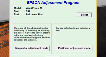 Phần Mềm Epson WF-30 Adjustment Program