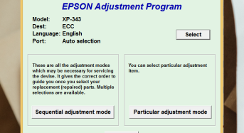 Phần Mềm Epson XP-343 Adjustment Program