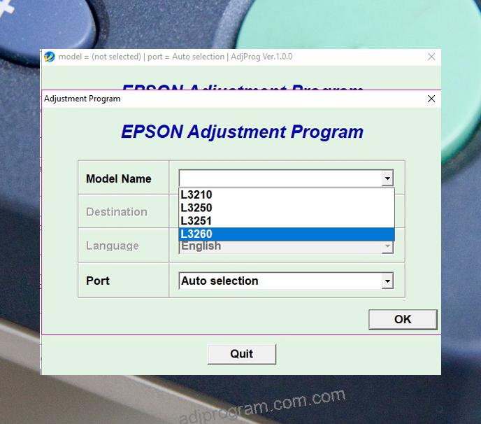 Epson L3260 Adjustment Program