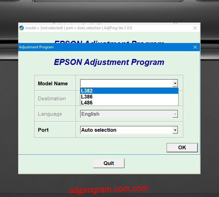 Epson L386 Adjustment Program