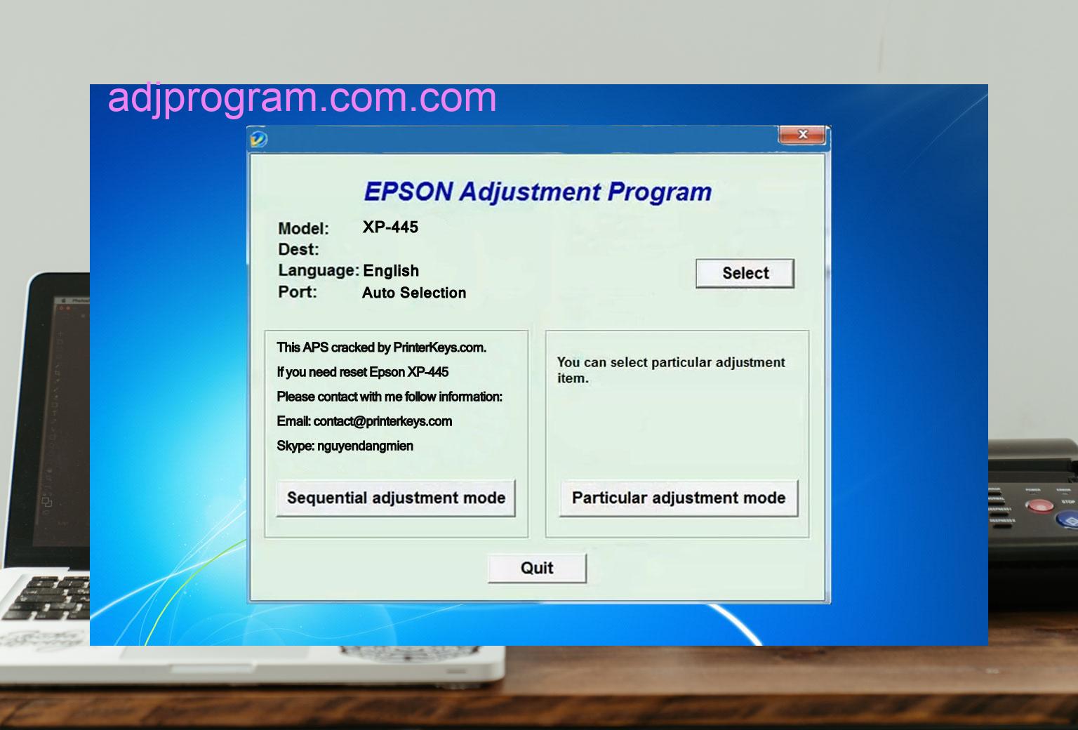 Epson XP-445 Adjustment Program