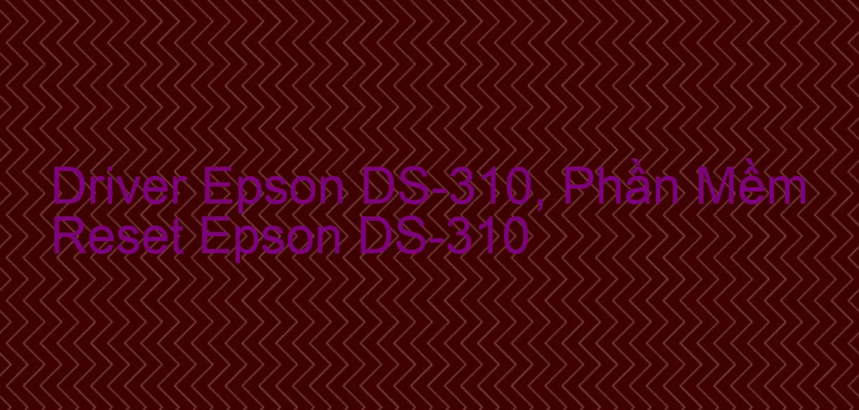 Driver Epson DS-310, Phần Mềm Reset Epson DS-310