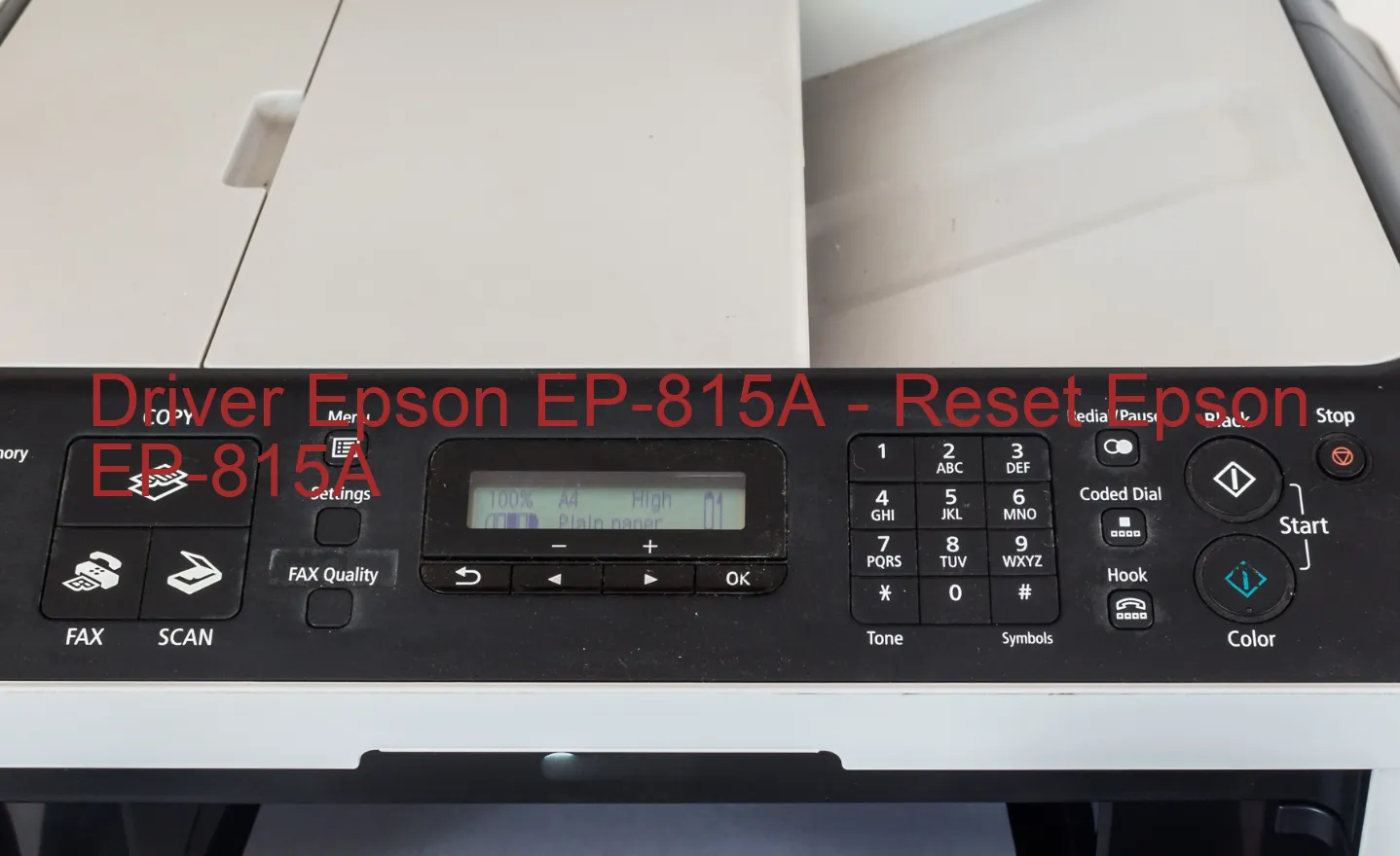 Epson EP-815Aのドライバー、Epson EP-815Aのリセットソフトウェア