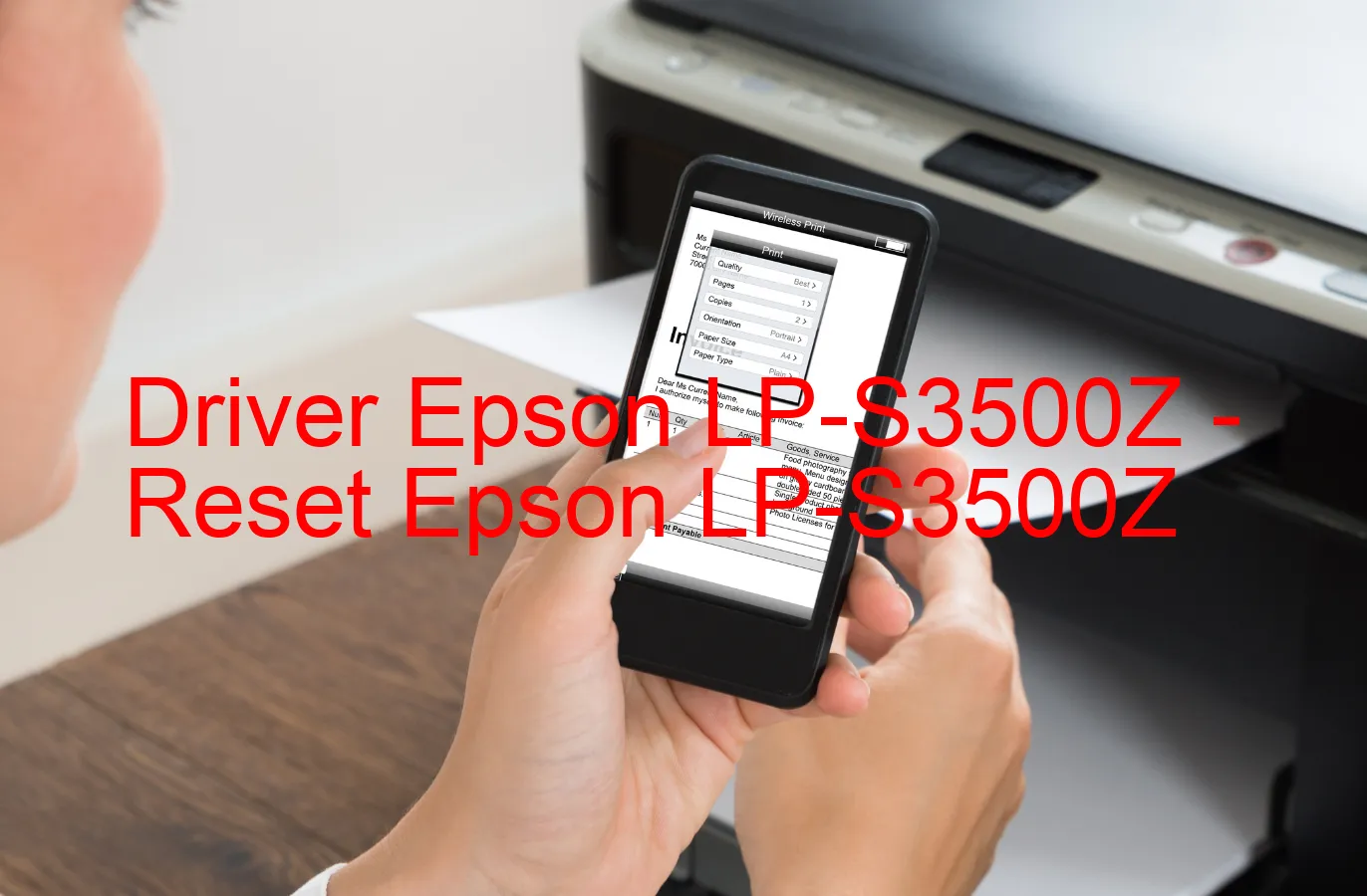 Epson LP-S3500Zのドライバー、Epson LP-S3500Zのリセットソフトウェア