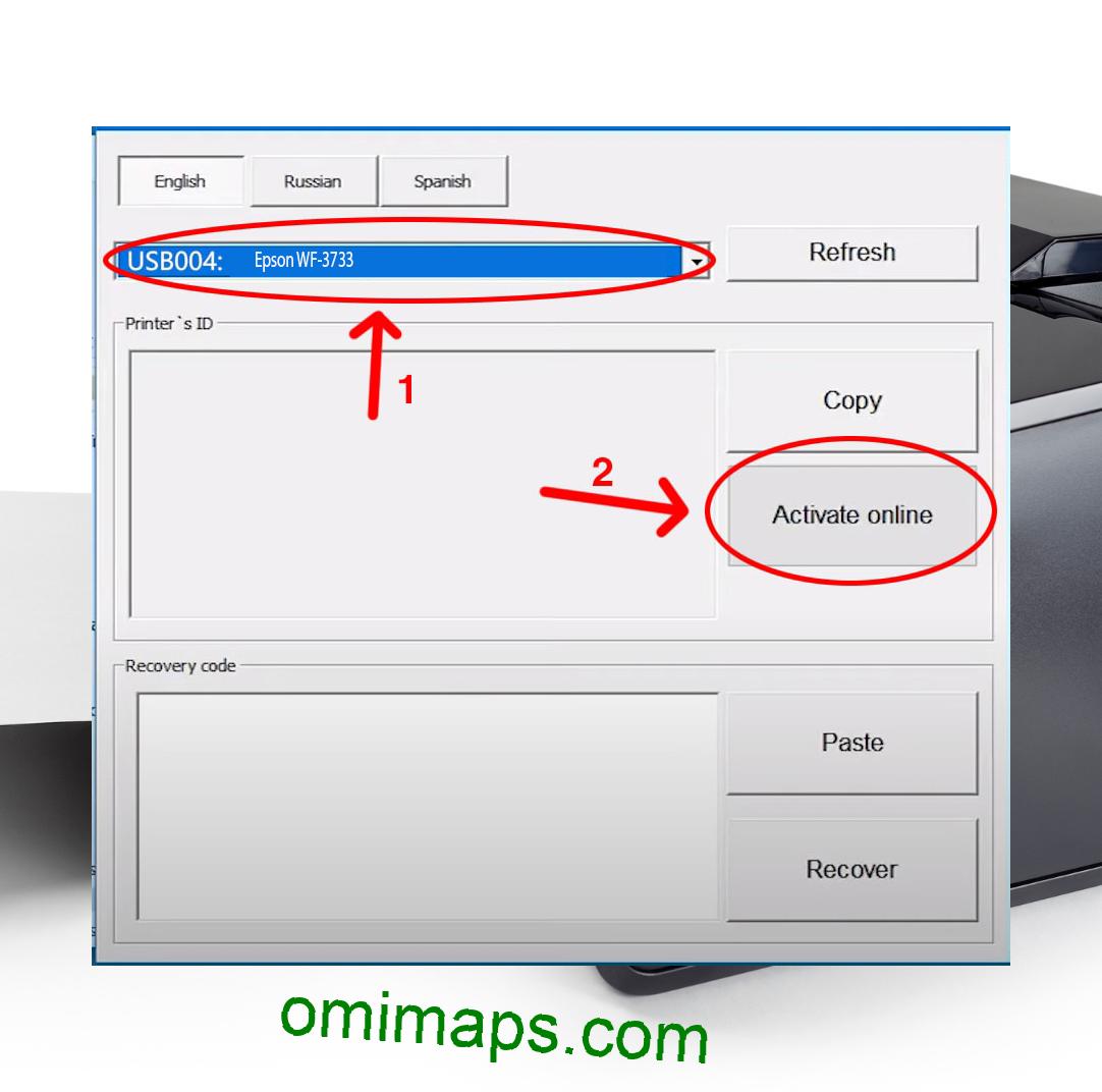 Active Epson WF-3733 Chipless Firmware 