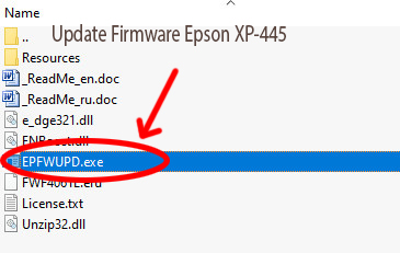 Update Chipless Firmware Epson XP-445 3