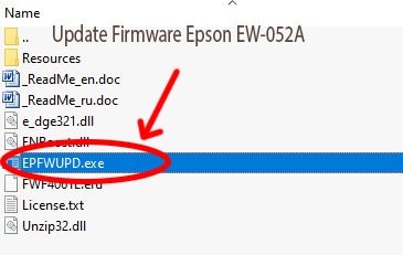 Update Chipless Firmware Epson EW-052A 3