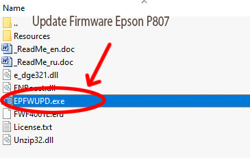 Update Chipless Firmware Epson P807 3