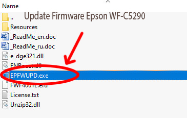 Update Chipless Firmware Epson WF-C5290 3