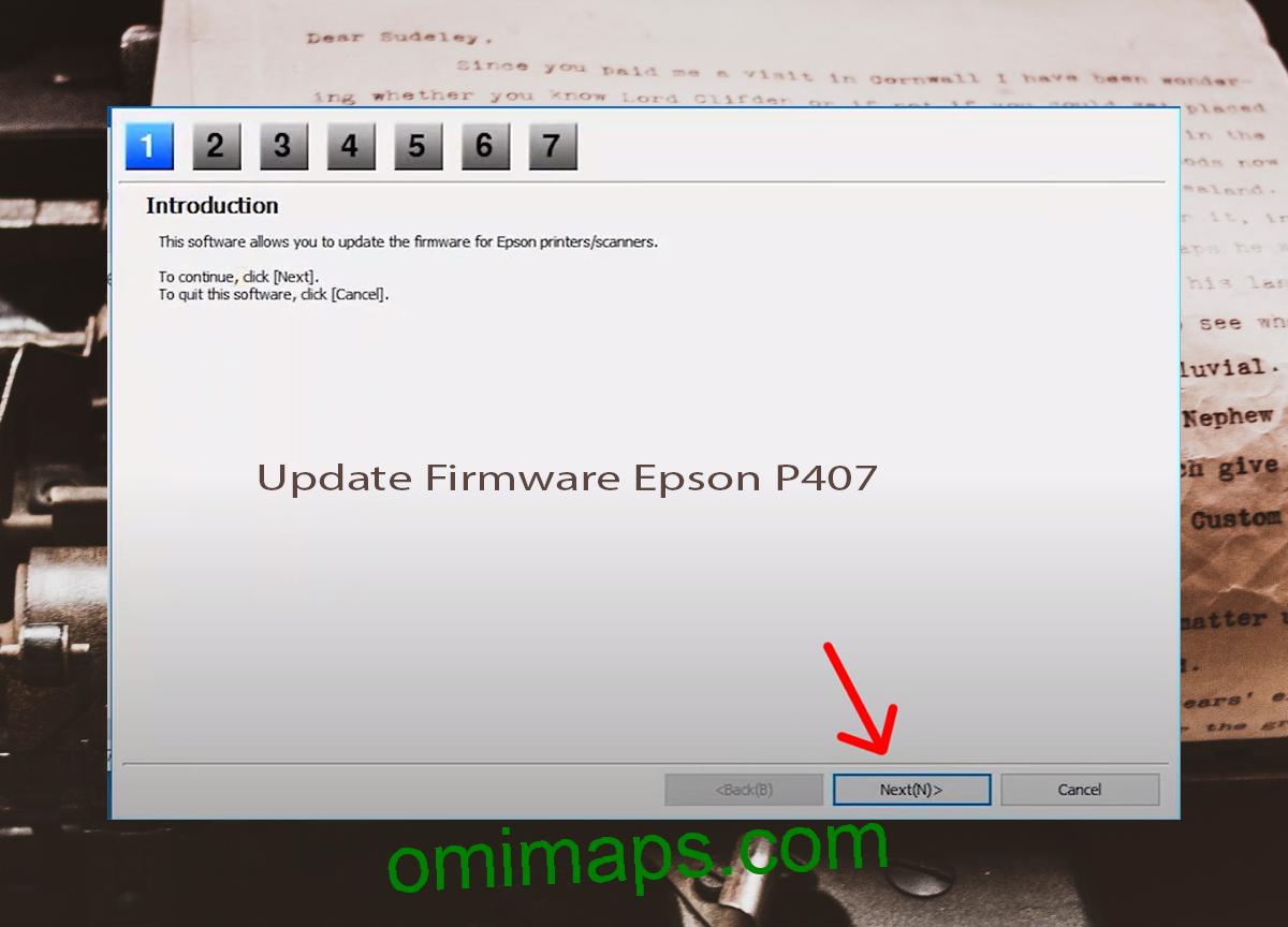 Update Chipless Firmware Epson P407 4