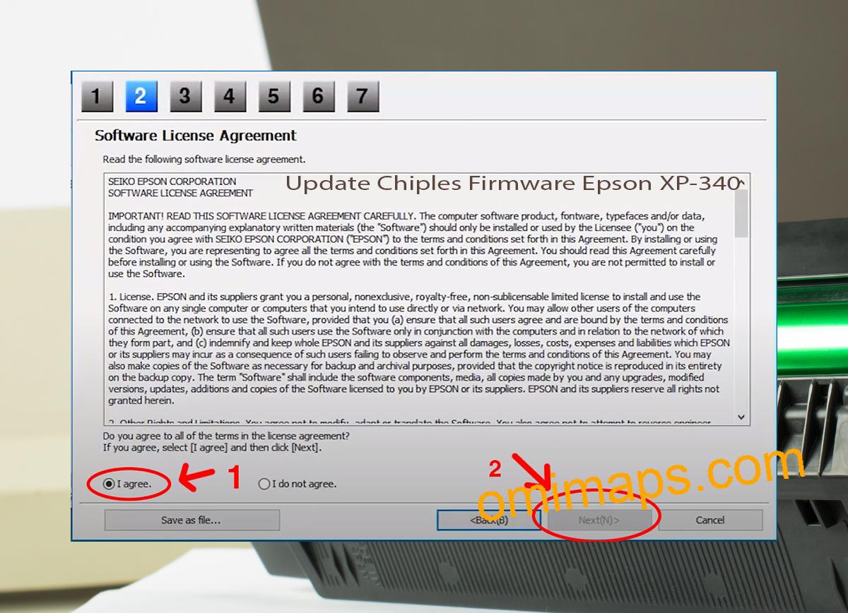 Update Chipless Firmware Epson XP-340 5