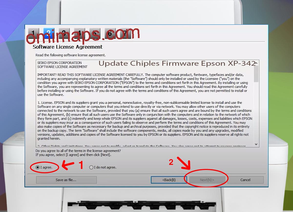Update Chipless Firmware Epson XP-342 5