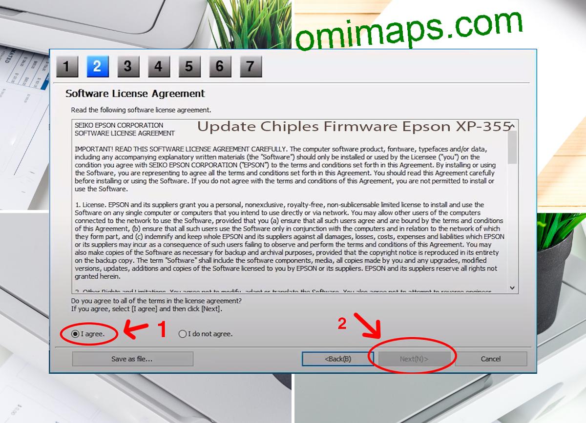 Update Chipless Firmware Epson XP-355 5