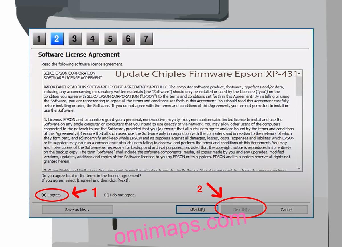 Update Chipless Firmware Epson XP-431 5