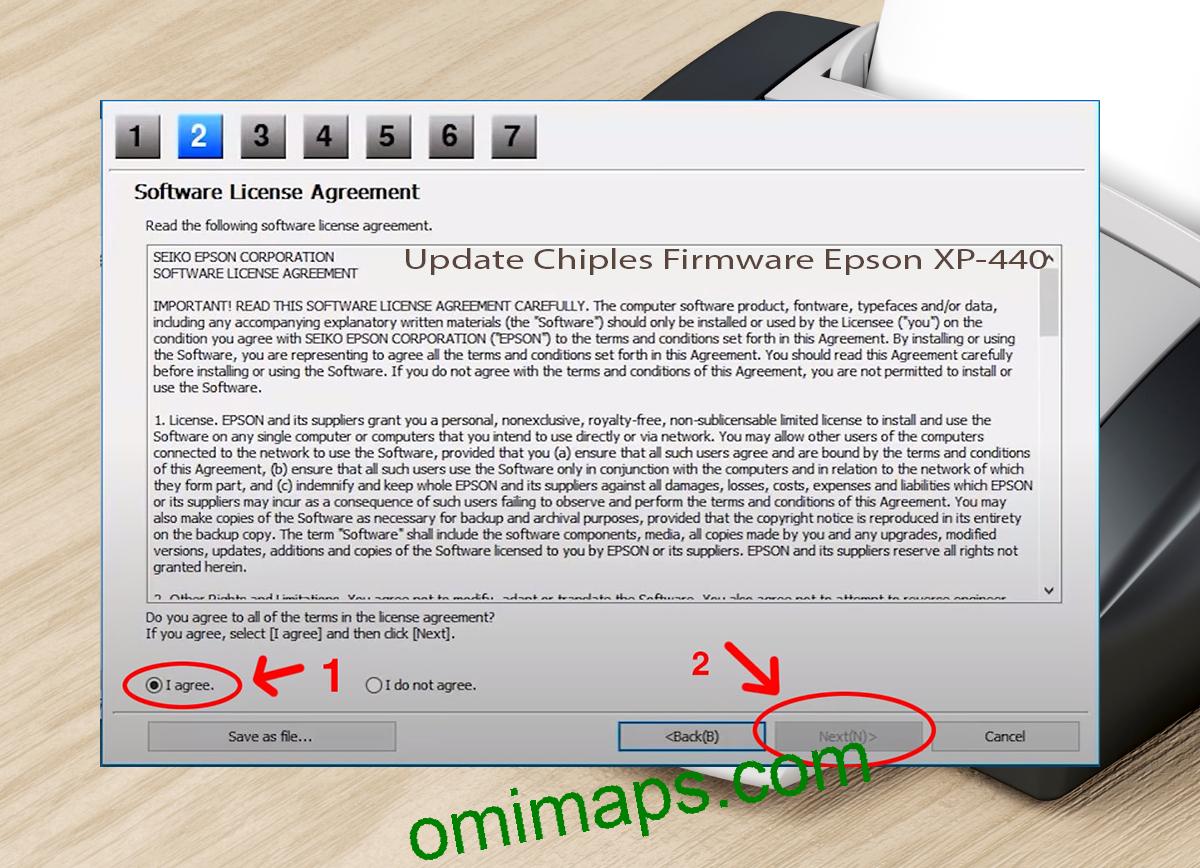 Update Chipless Firmware Epson XP-440 5