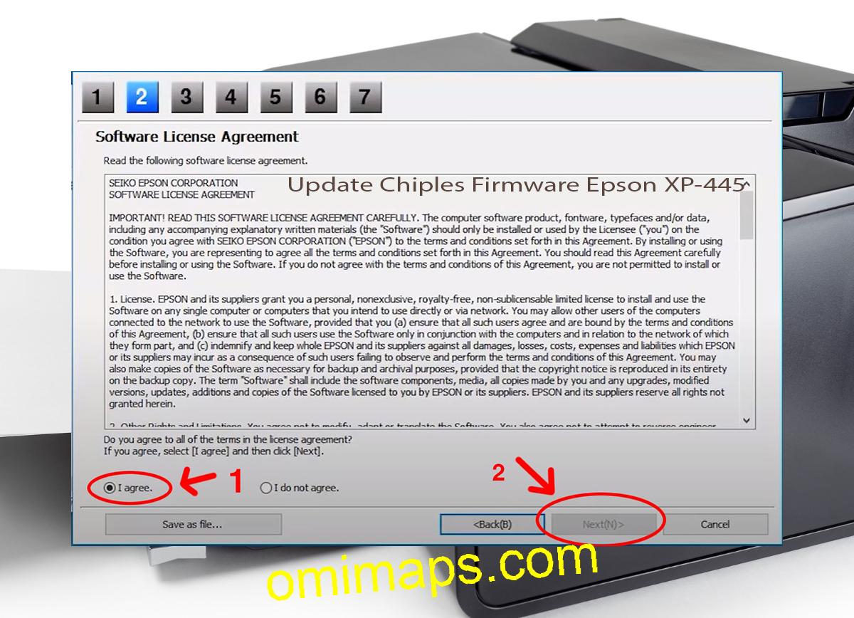 Update Chipless Firmware Epson XP-445 5
