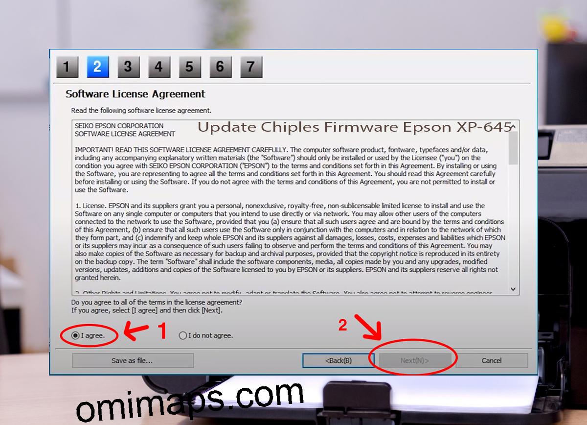 Update Chipless Firmware Epson XP-645 5