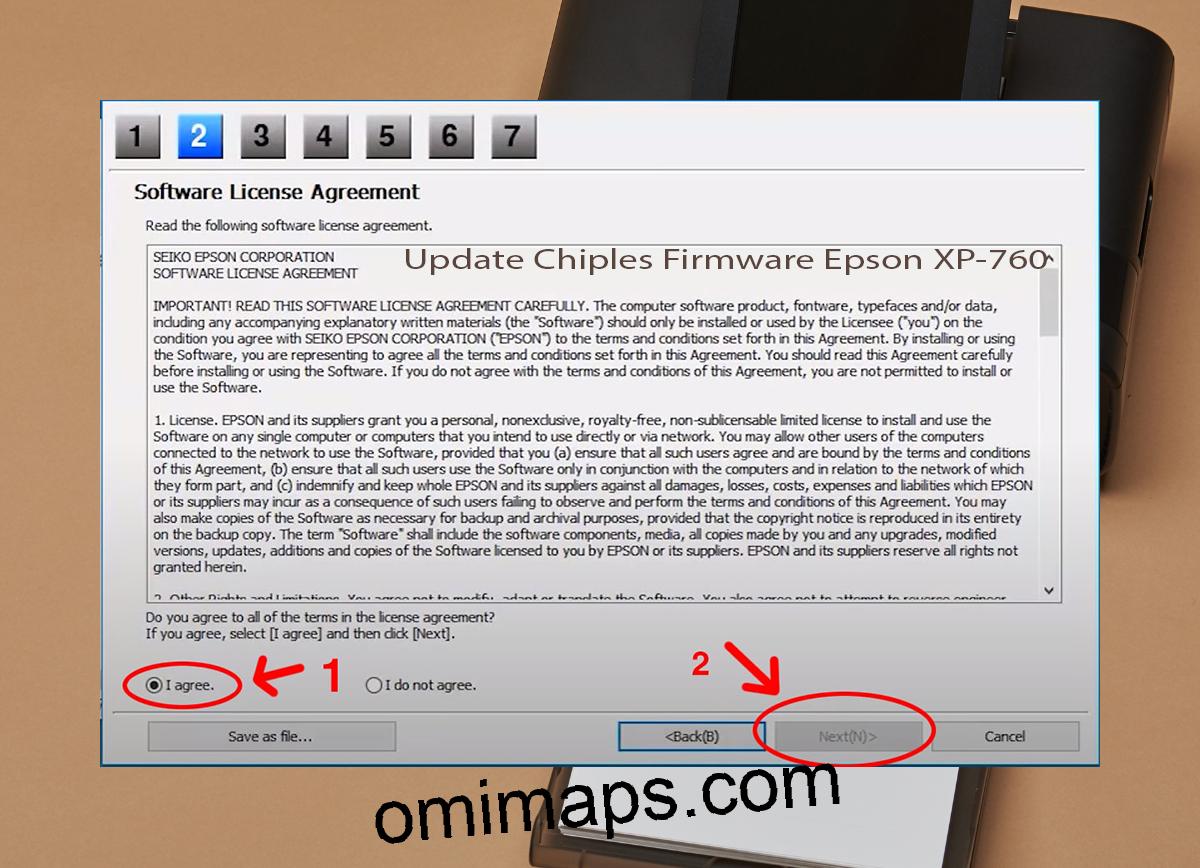 Update Chipless Firmware Epson XP-760 5