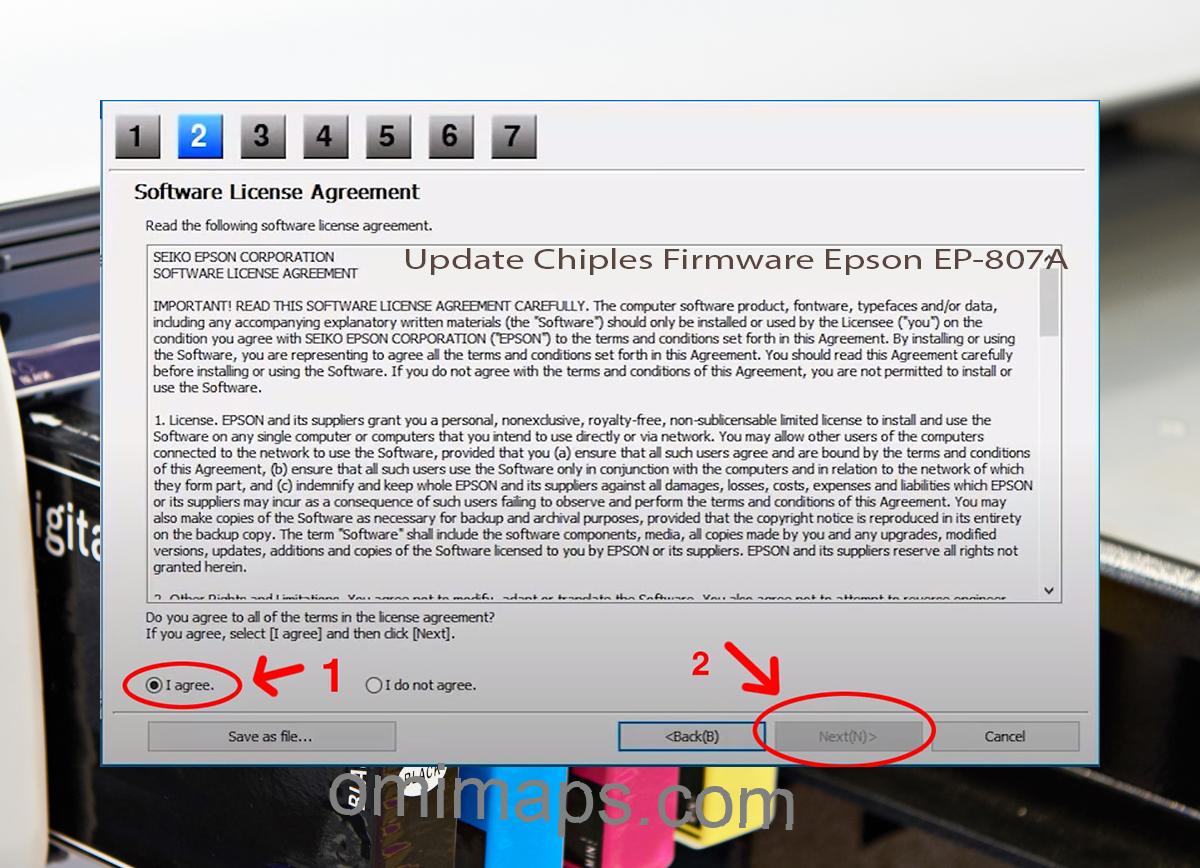 Update Chipless Firmware Epson EP-807A 5